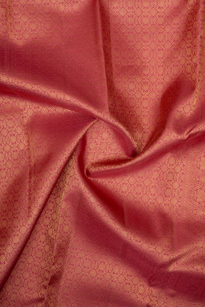 Pink stripes pure kanchipuram silk saree