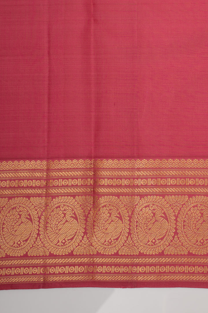 Pink stripes pure kanchipuram silk saree