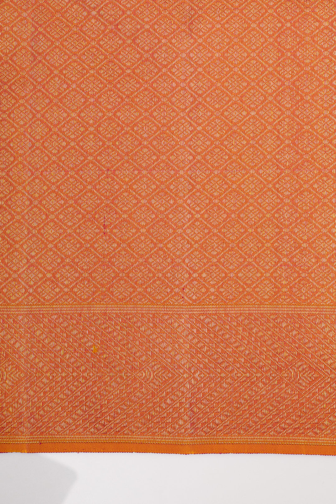 Blush Pink Chevron Brocade Pure Kanchipuram Silk Saree