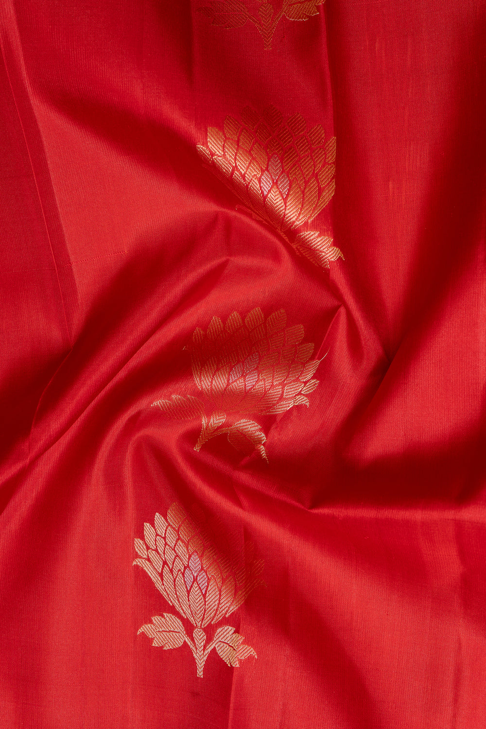 Crimson Red Pure Kanchipuram Silk Saree - Clio Silks