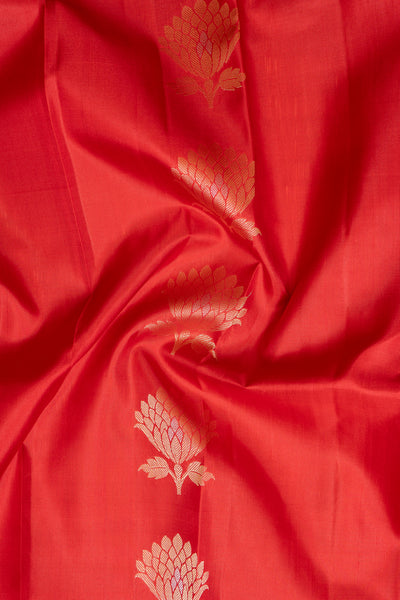 Crimson Red Pure Kanchipuram Silk Saree - Clio Silks