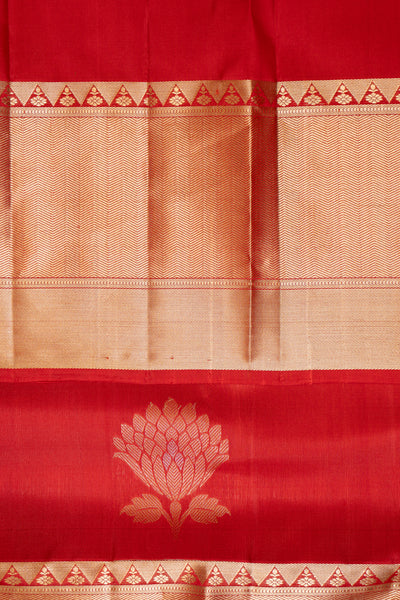 Crimson Red Pure Kanchipuram Silk Saree - Clio Silks