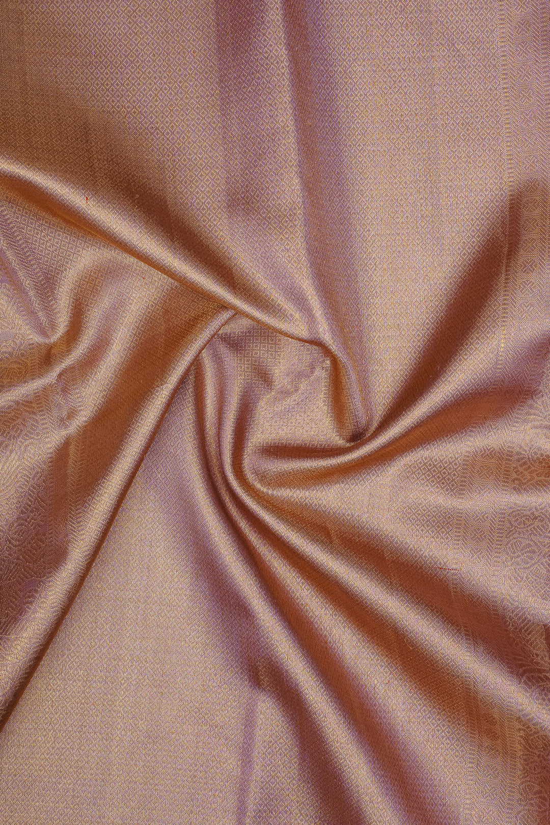 Champagne Gold and Pink Vanasingaram Tissue Brocade Pure Kanchipuram Silk Saree