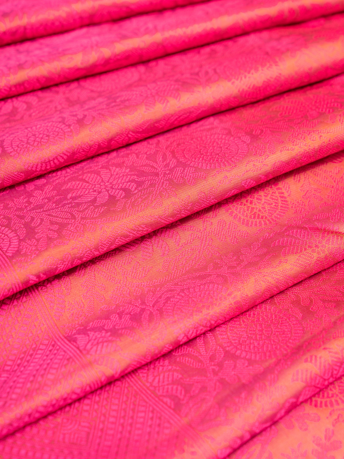 Magenta Thread Brocade Kanchipuram Silk Saree - Clio Silks