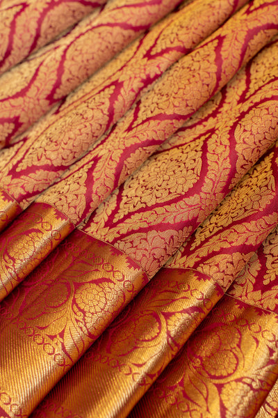 Maroon thilakam brocade pure soft silk saree