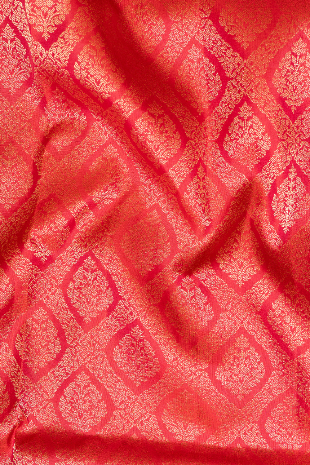 Peach Shot Colour Brocade Pure Kanchipuram Silk Saree - Clio Silks