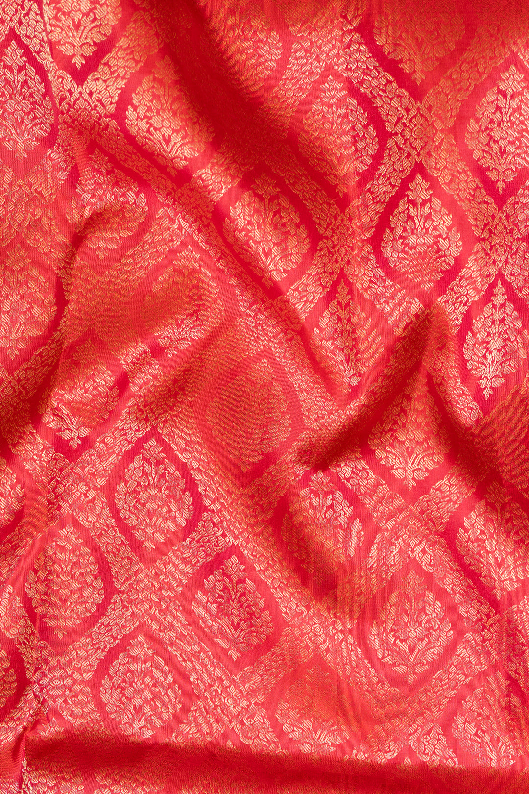 Peach Shot Colour Brocade Pure Kanchipuram Silk Saree - Clio Silks
