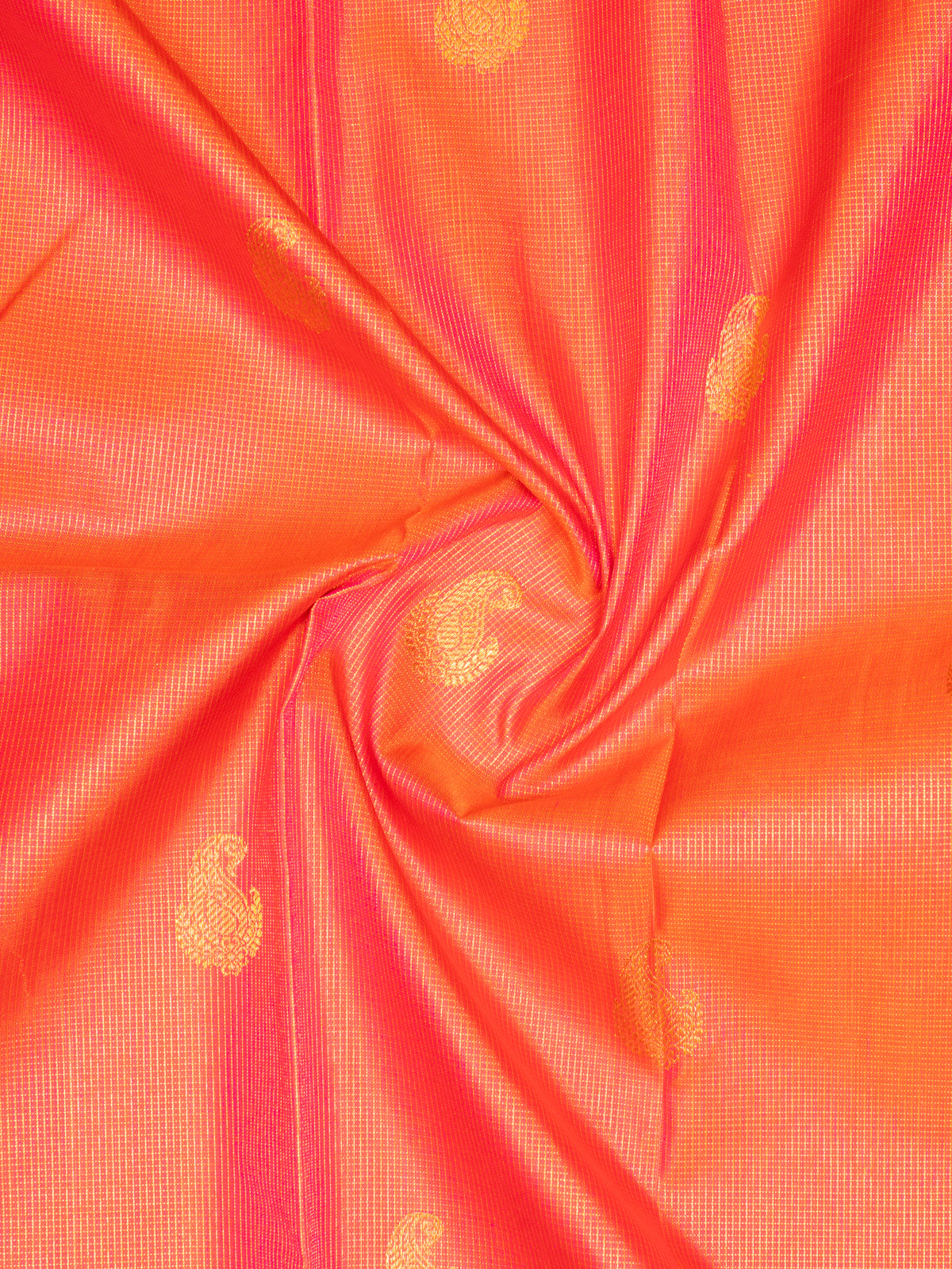 Peach Pink Vairaoosi Pure Kanchipuram Silk Saree - Clio Silks