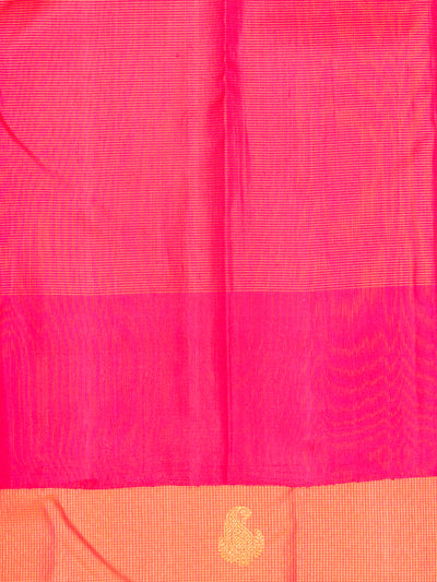 Peach Pink Vairaoosi Pure Kanchipuram Silk Saree - Clio Silks