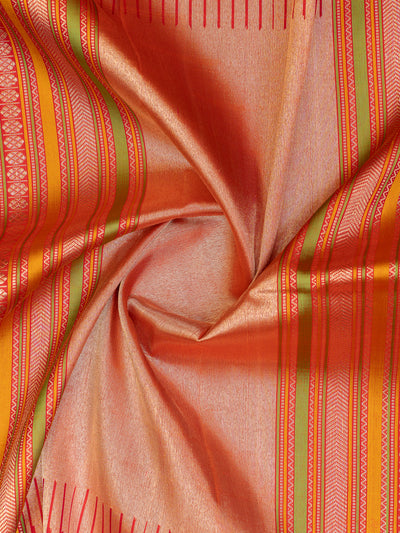 Beige multi checks pattu pettu pure Kanchipuram silk saree