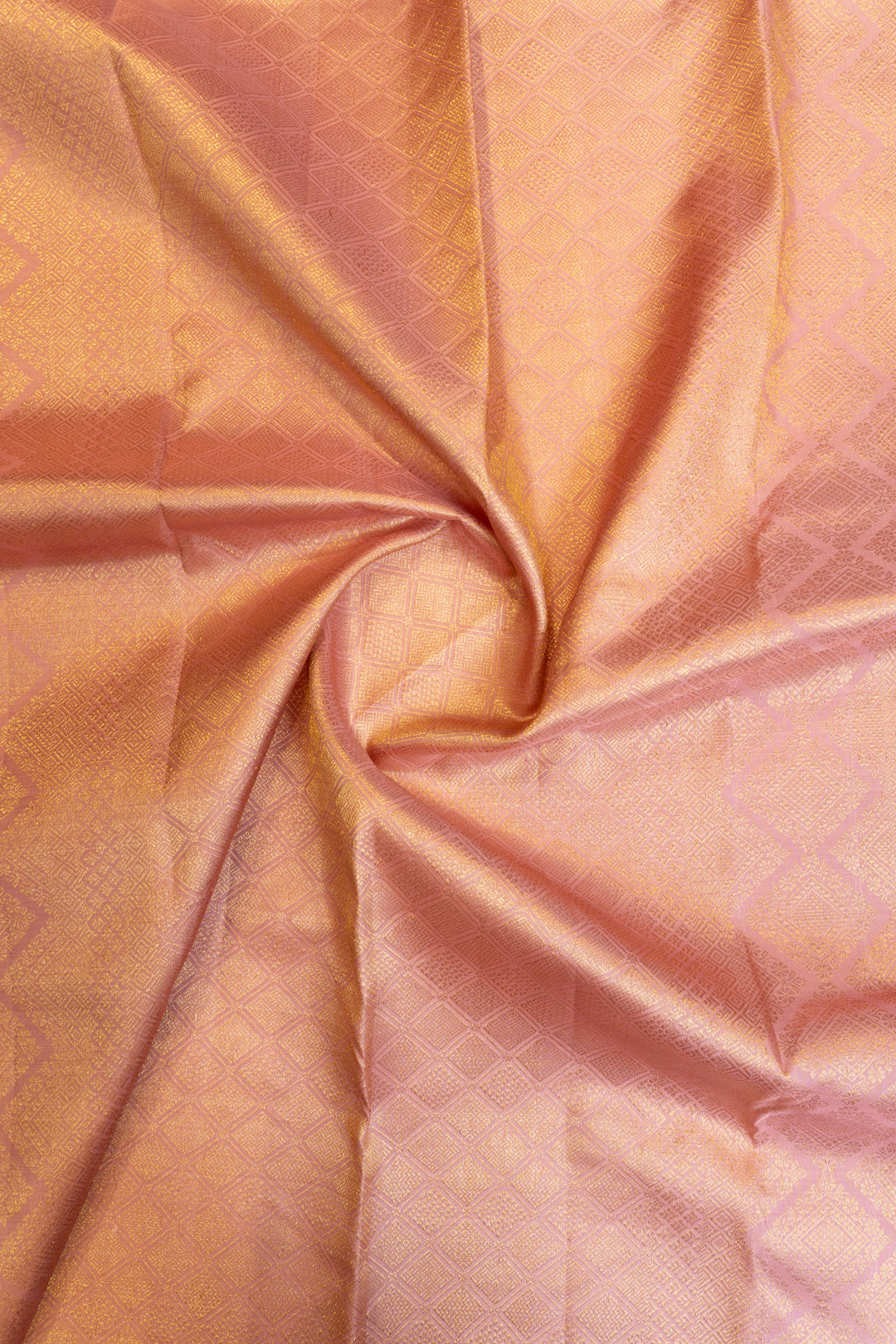 Lilac pink temple border pure Kanchipuram silk saree