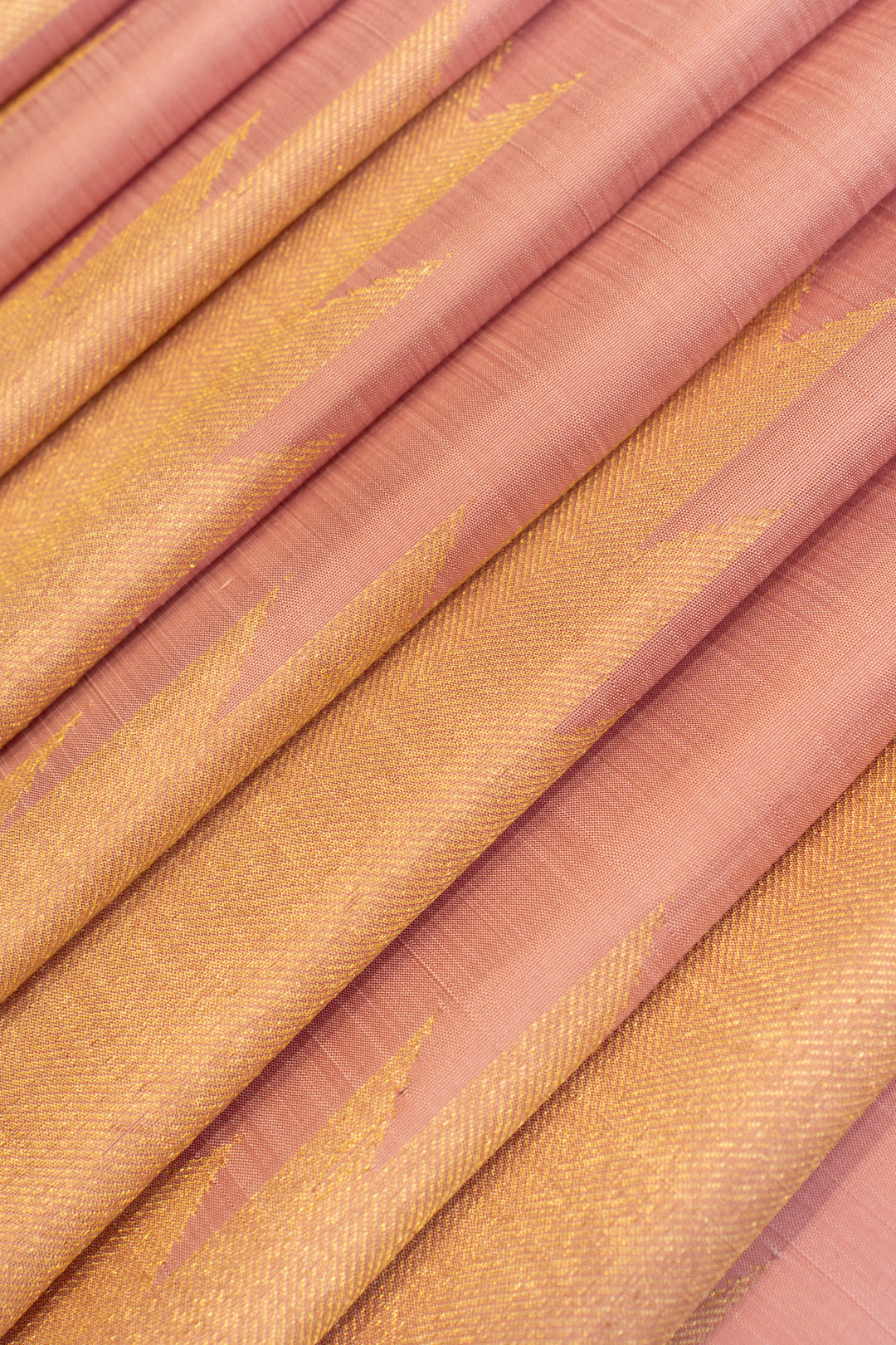 Lilac pink temple border pure Kanchipuram silk saree