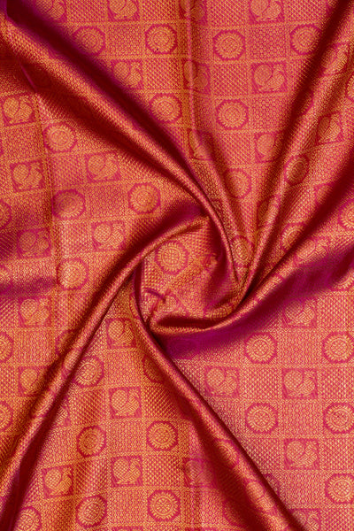 Rani pink brocade pure Kanchipuram silk saree