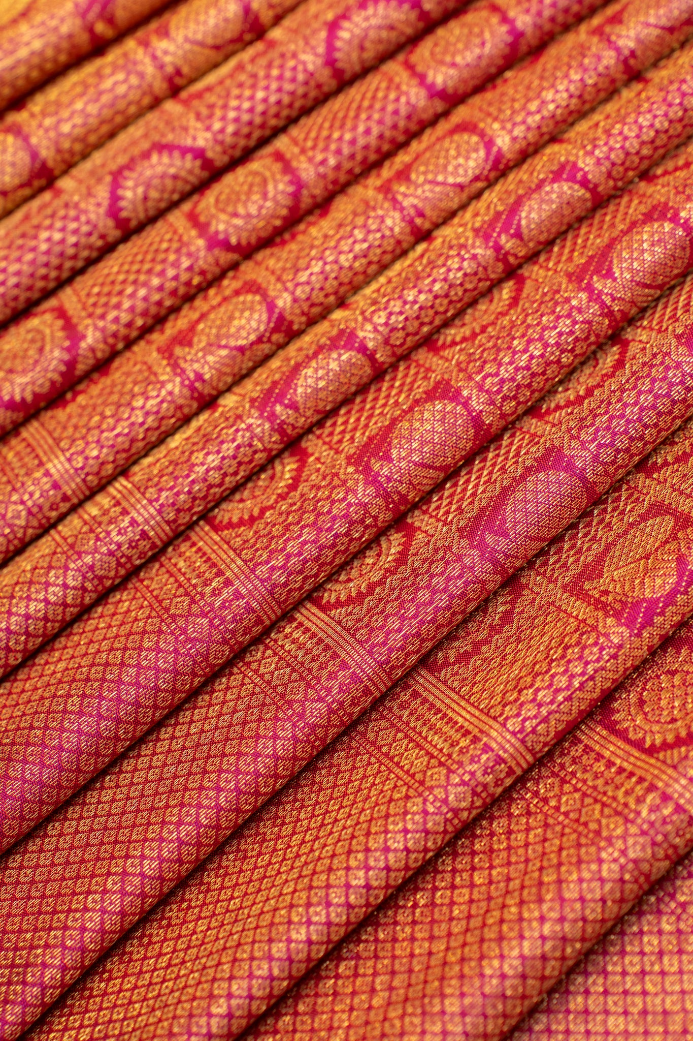 Rani pink brocade pure Kanchipuram silk saree