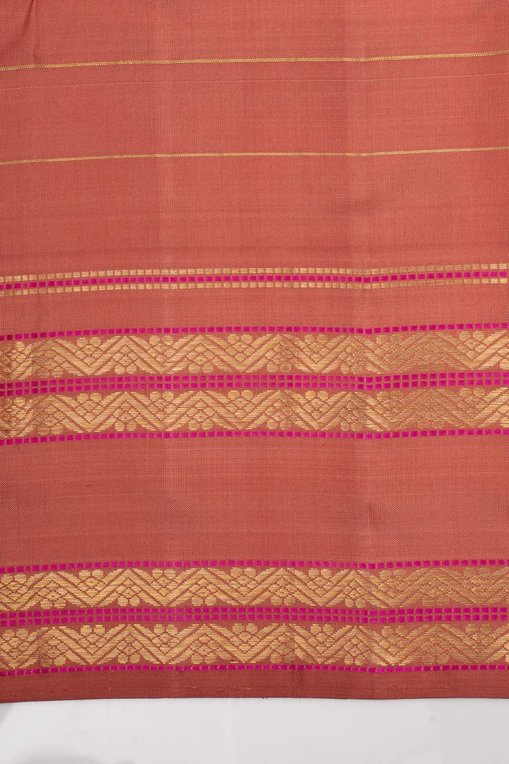 Orchid Pink Multi Checks Vintage Pure Kanchipuram Silk Saree