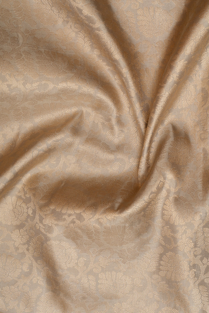 Gold Zari Brocade Pure Kanchipuram Silk Saree - Clio Silks