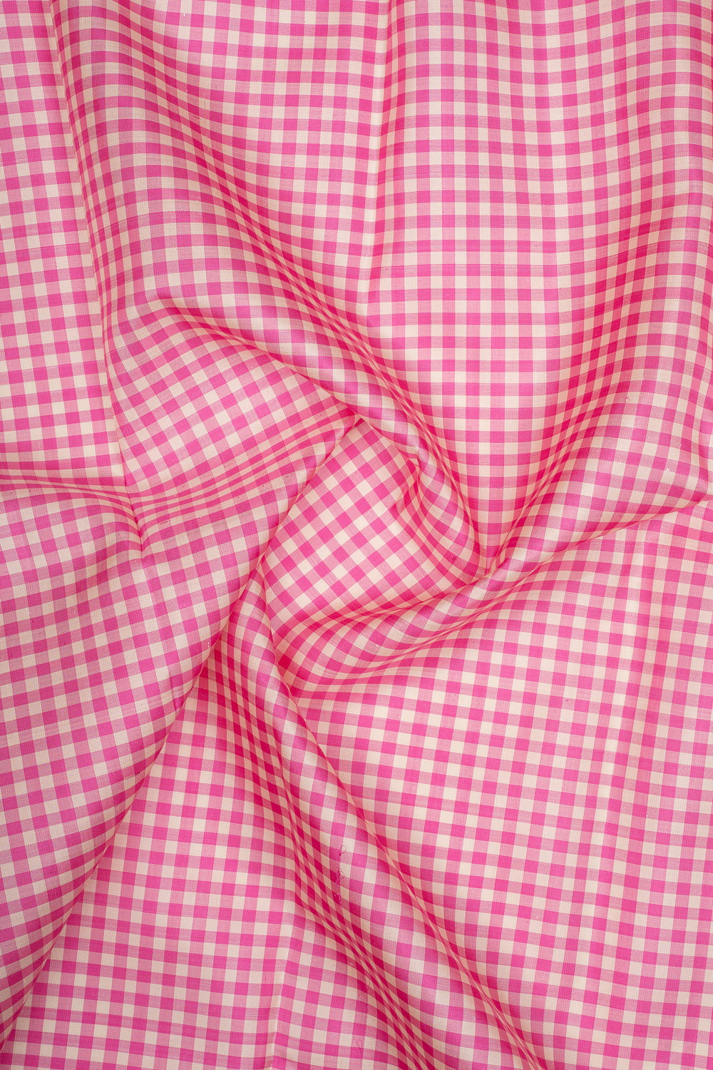 French Rose Pink Podikattam Ganga Jamuna Pure Kanchipuram Silk Saree