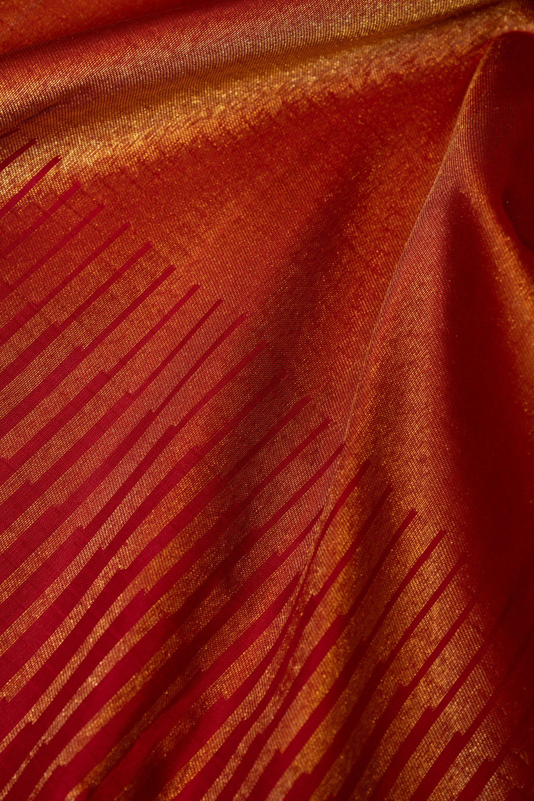 Khaki Gold Checks Pure Kanchipuram Silk Saree - Clio Silks