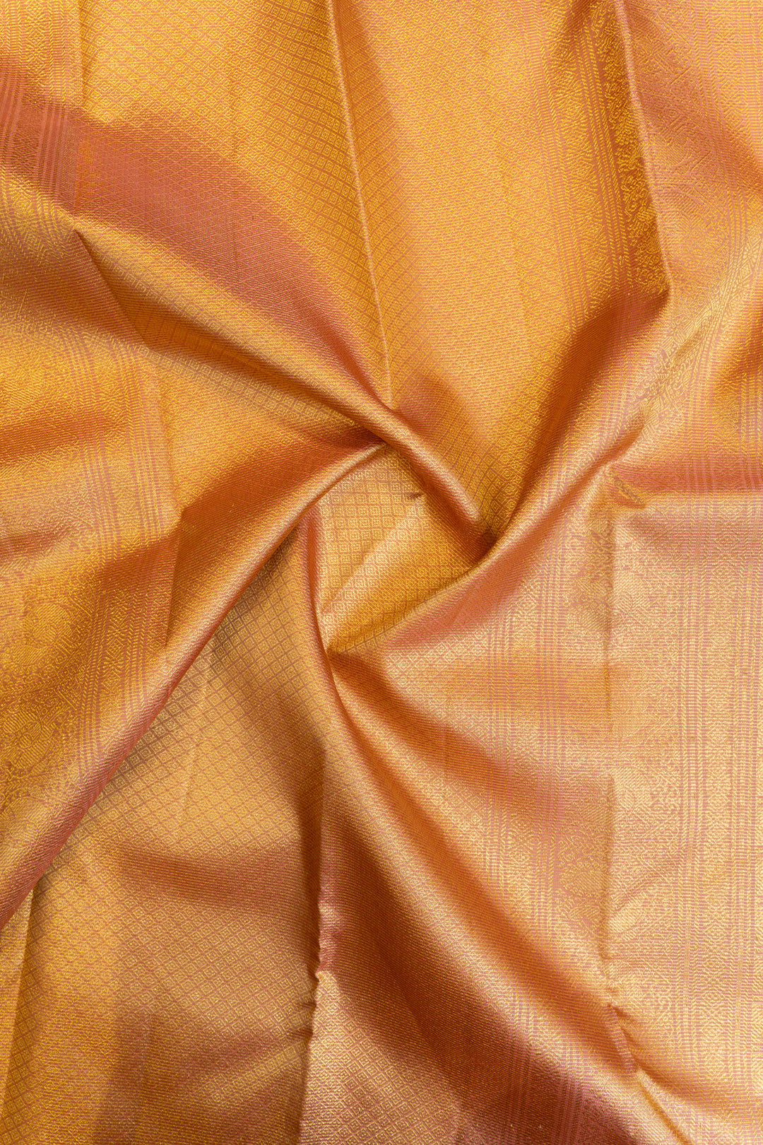 Beige and peach vairaoosi pure Kanchipuram silk saree