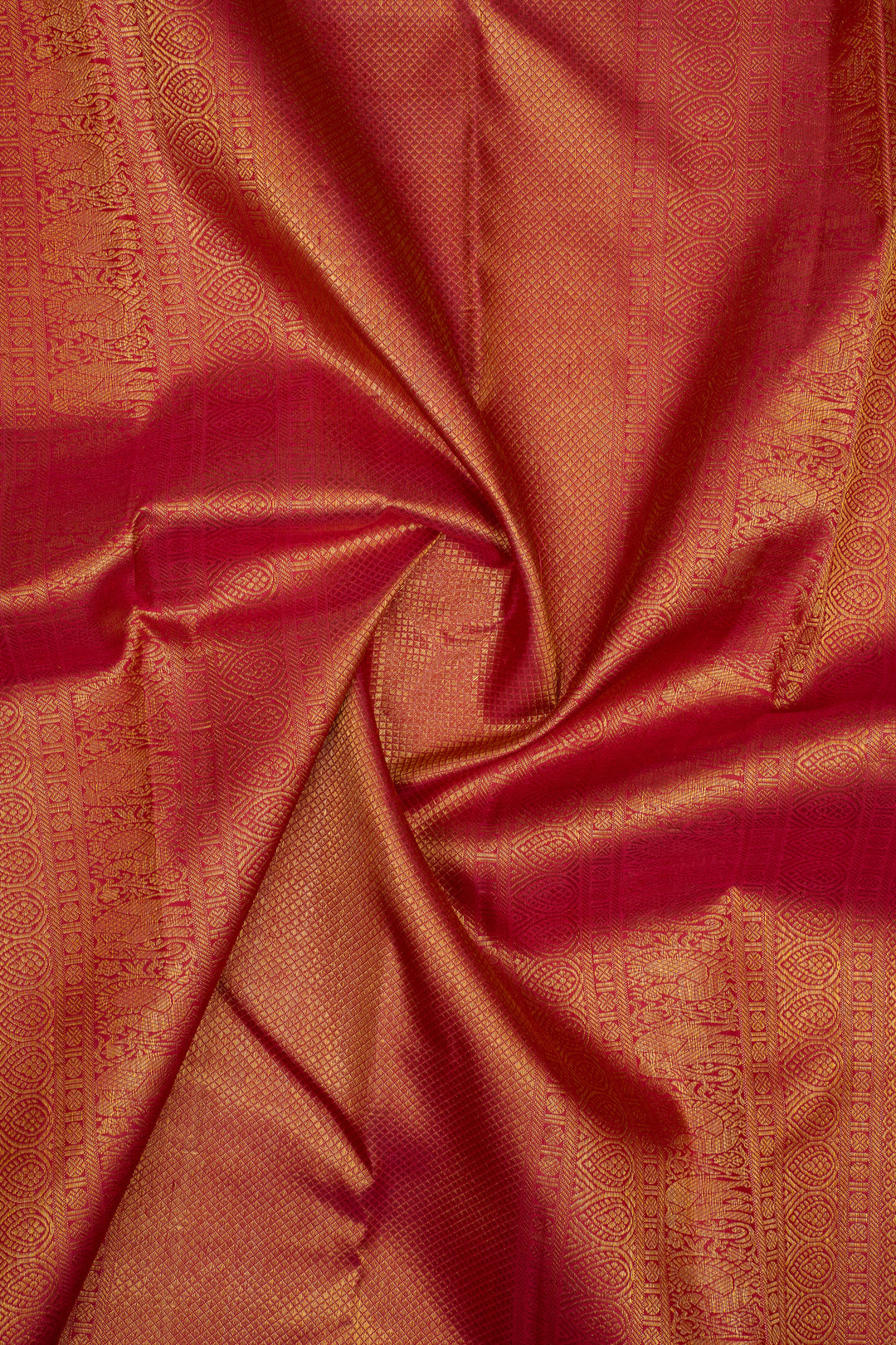 Pastel Multi Checks Palum Pazhamum Pure Kanchipuram Silk Saree