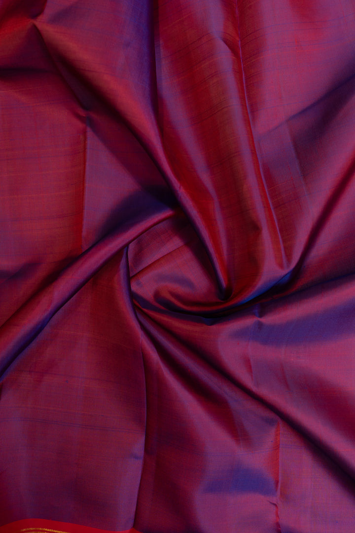 Purple and magenta pure Kanchipuram silk saree