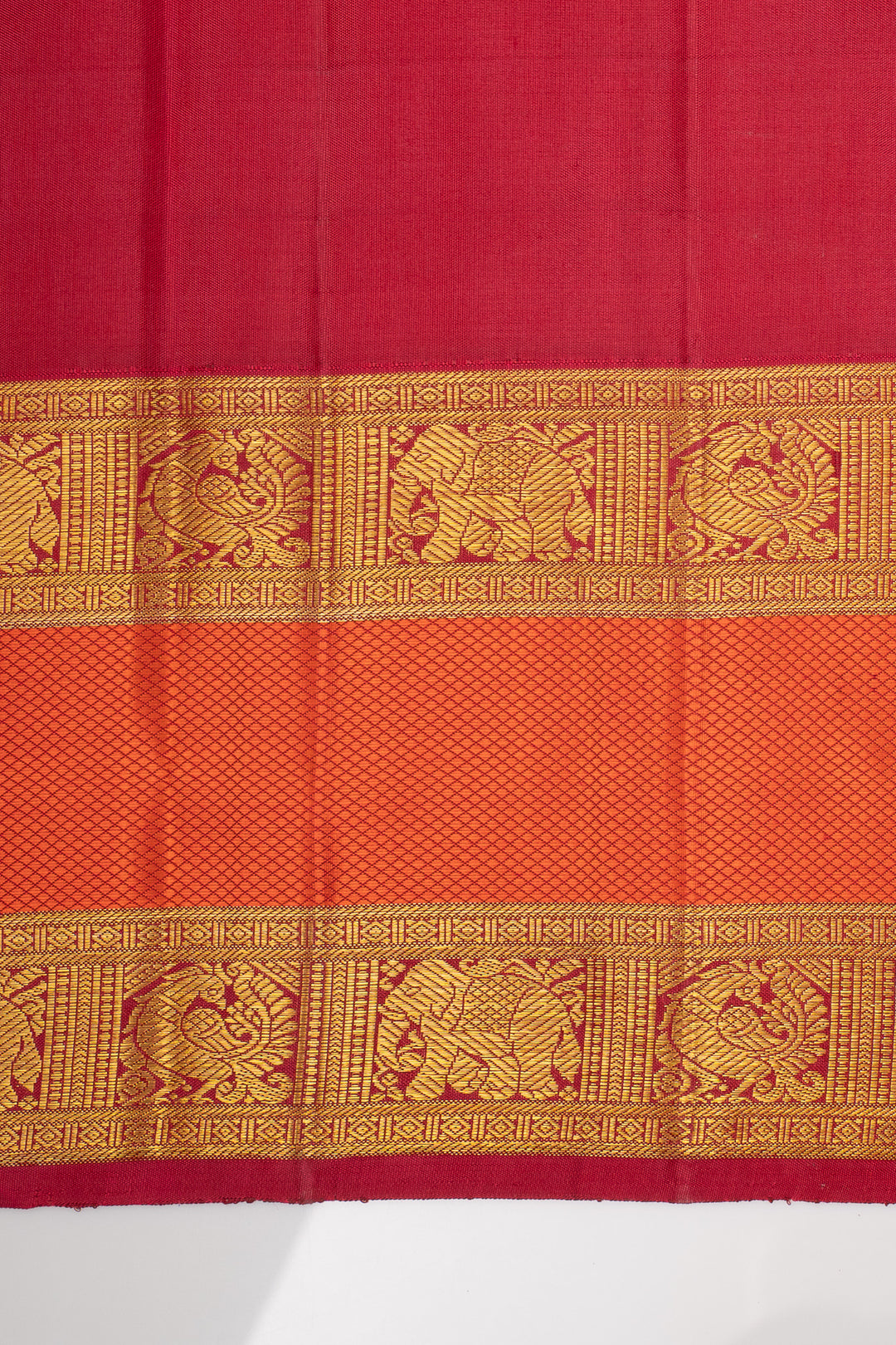 Pastel Multi Checks Palum Pazhamum Pure Kanchipuram Silk Saree