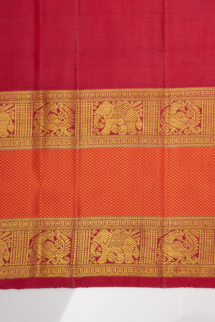 Pastel Multi Checks Palum Pazhamum Pure Kanchipuram Silk Saree