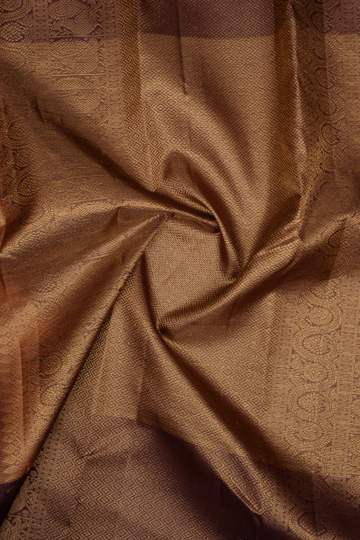 Maroon Vairaoosi Pure Kanchipuram Silk Saree