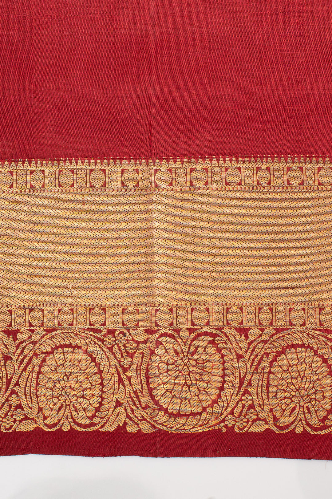 Off-White Lakshadeepam Pure Soft Silk Saree