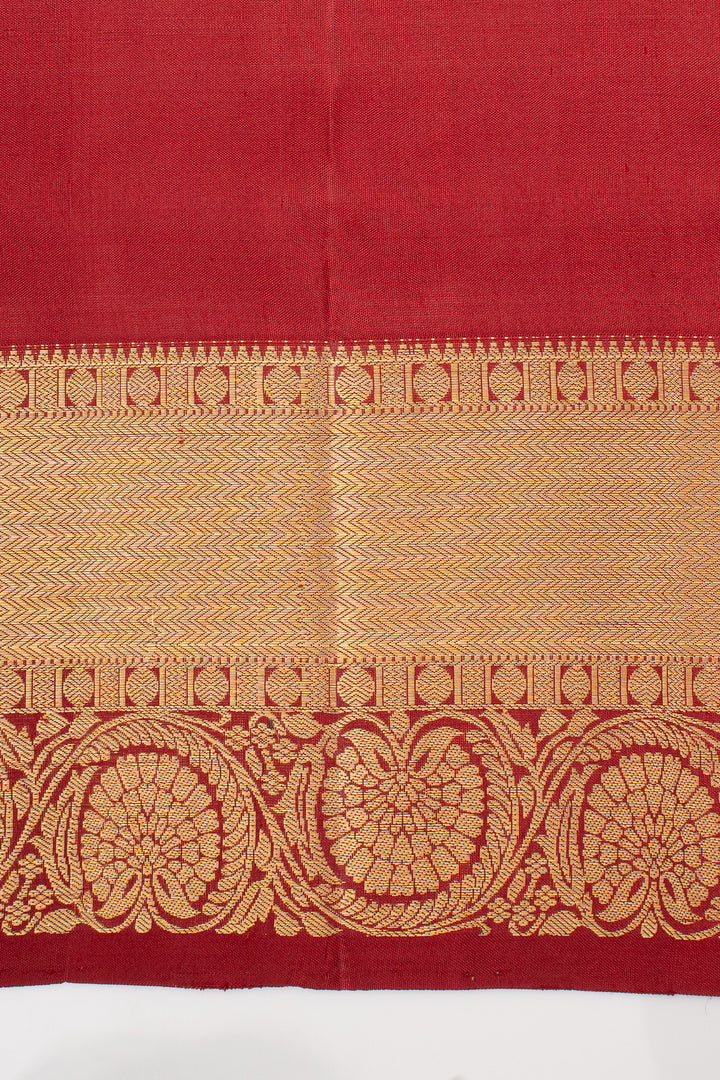Off-White Lakshadeepam Pure Soft Silk Saree