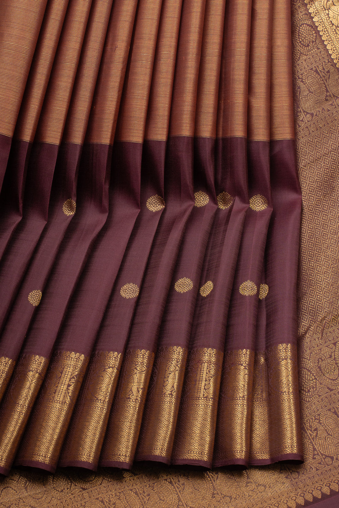 Maroon Vairaoosi Pure Kanchipuram Silk Saree