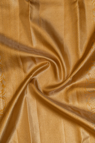 Honey gold pure tissue Kanchipuram silk saree