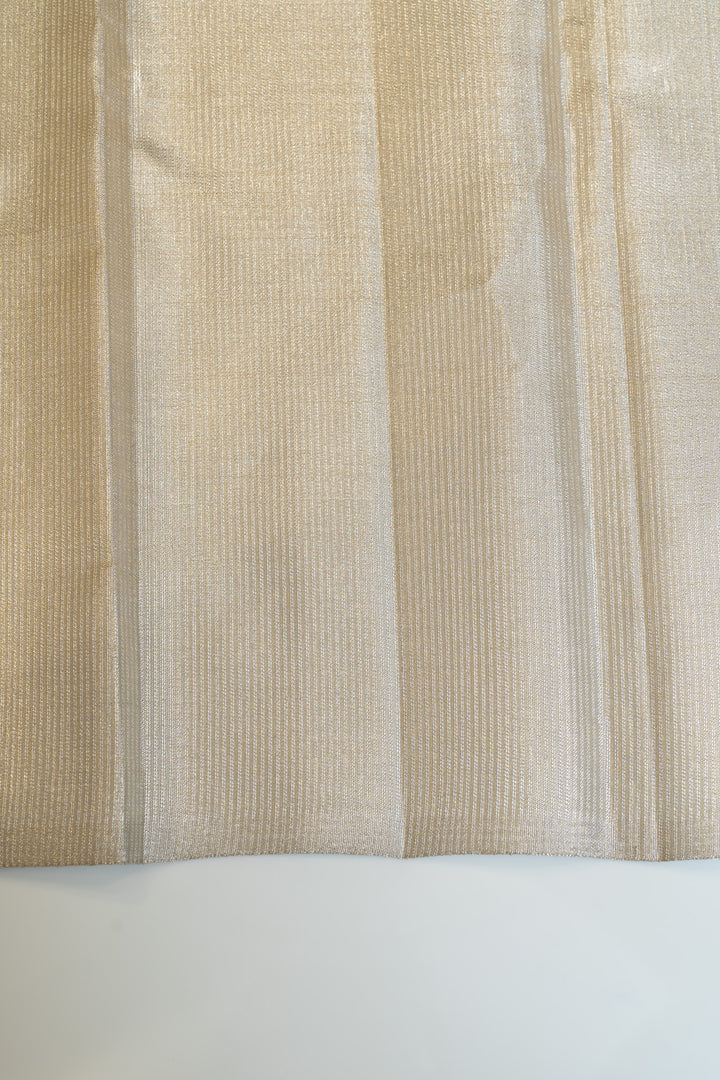 Silver and peach 8 Kol pure Kanchipuram silk saree