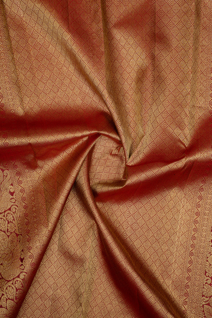 Grey Shot Colour Pure Kanchipuram Silk Saree