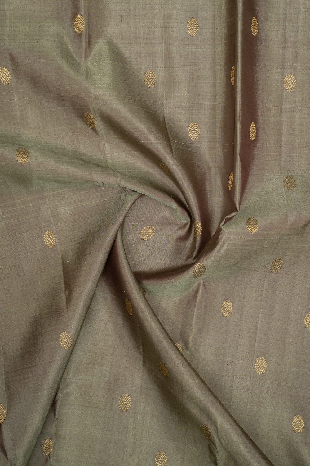 Grey Shot Colour Pure Kanchipuram Silk Saree