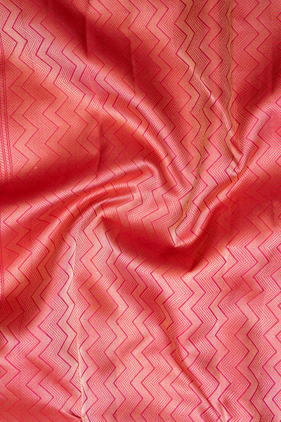 Pink and Purple Pure Kanchipuram Silk Saree - Clio Silks