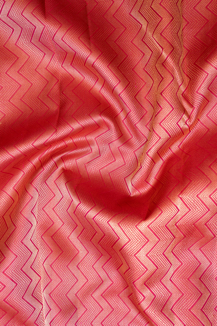 Pink and Purple Pure Kanchipuram Silk Saree - Clio Silks