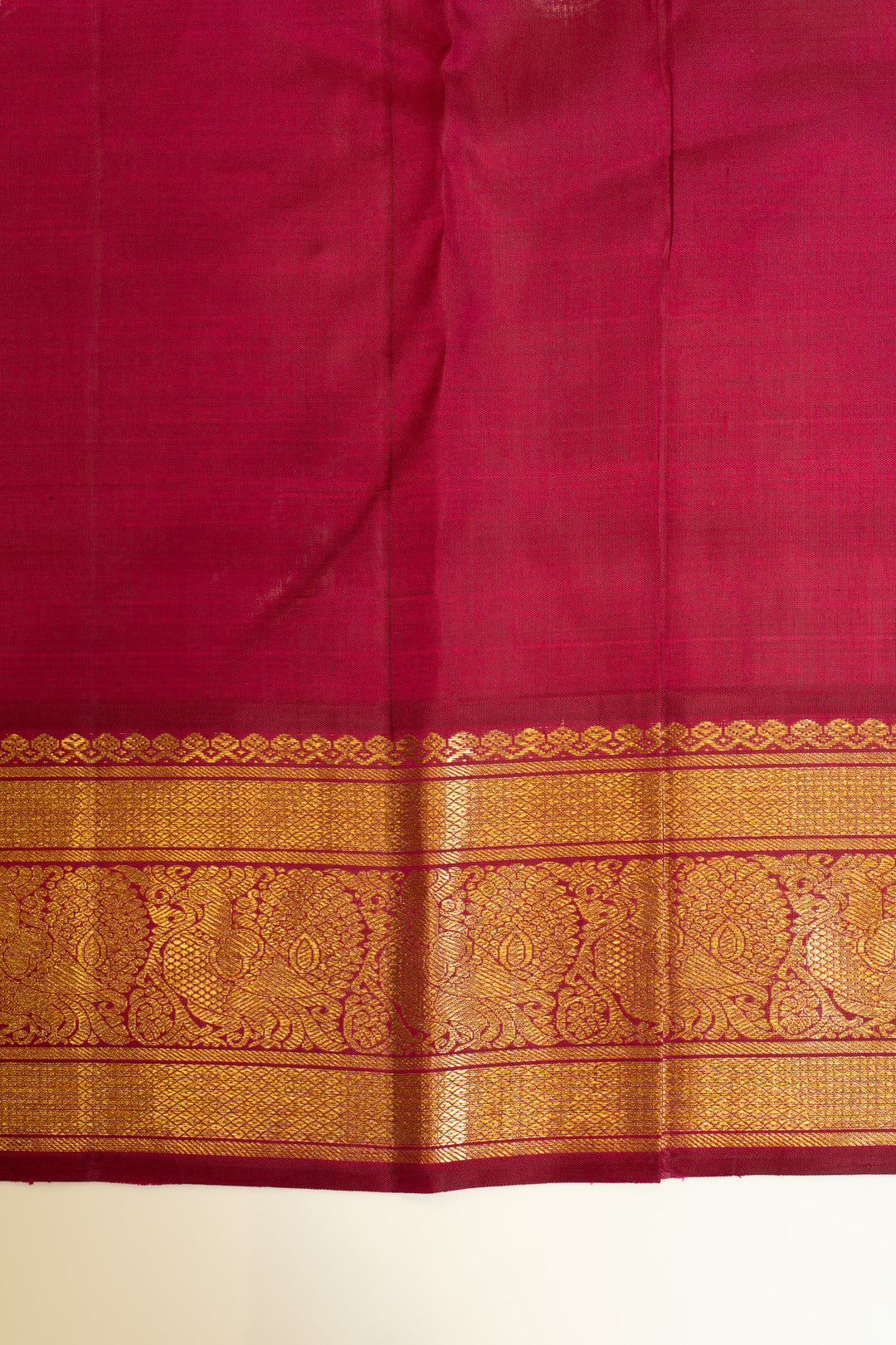 Magenta minakari thread brocade pure Kanchipuram silk saree
