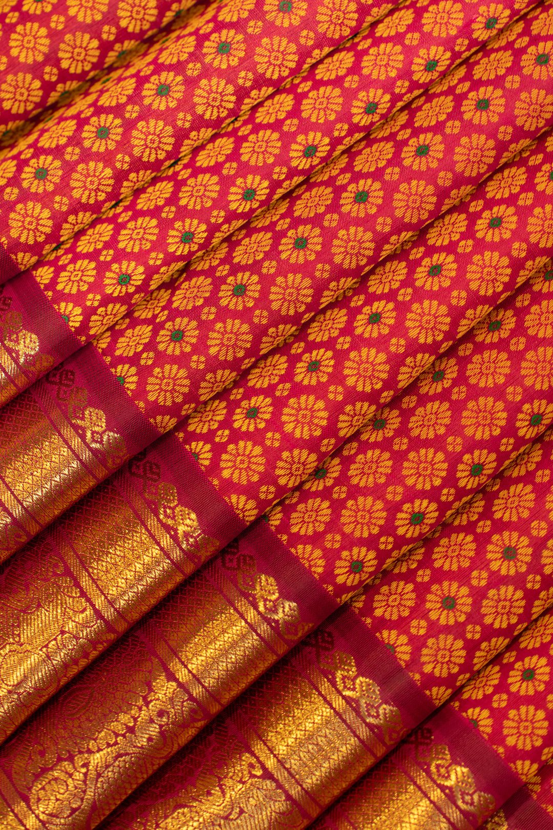 Magenta minakari thread brocade pure Kanchipuram silk saree