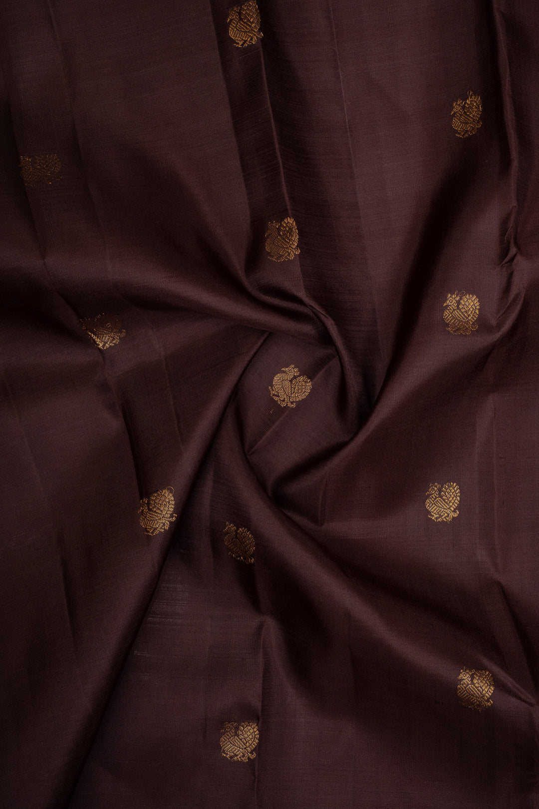 Brown traditional pure kanchipuram silk saree