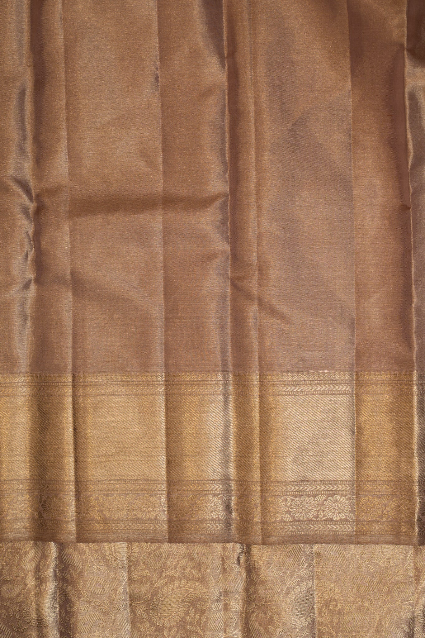 Lilac paisley tissue brocade pure Kanchipuram silk saree