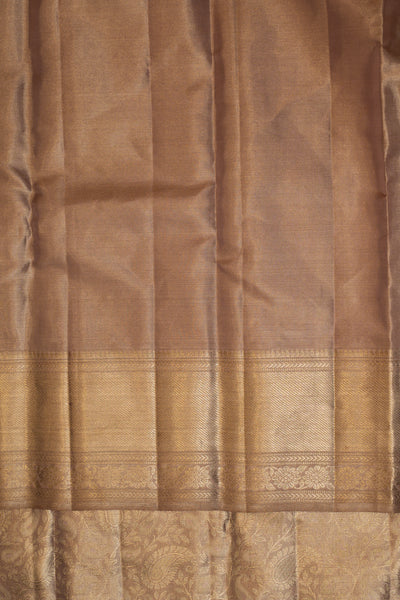 Lilac paisley tissue brocade pure Kanchipuram silk saree