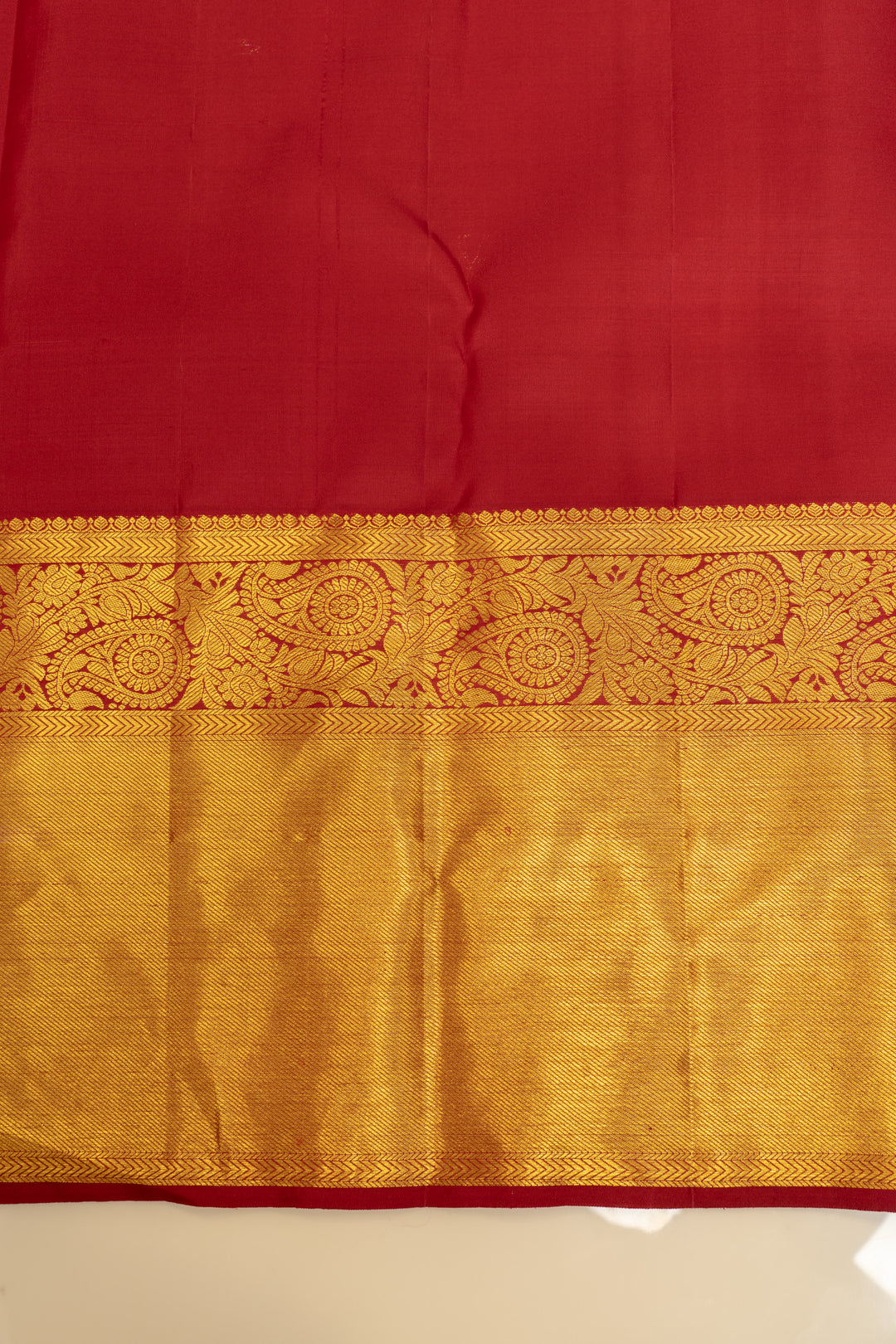 Arakku red brocade pure Kanchipuram Silk saree