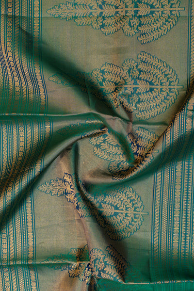 Dusty pink and blue pure  soft silk saree