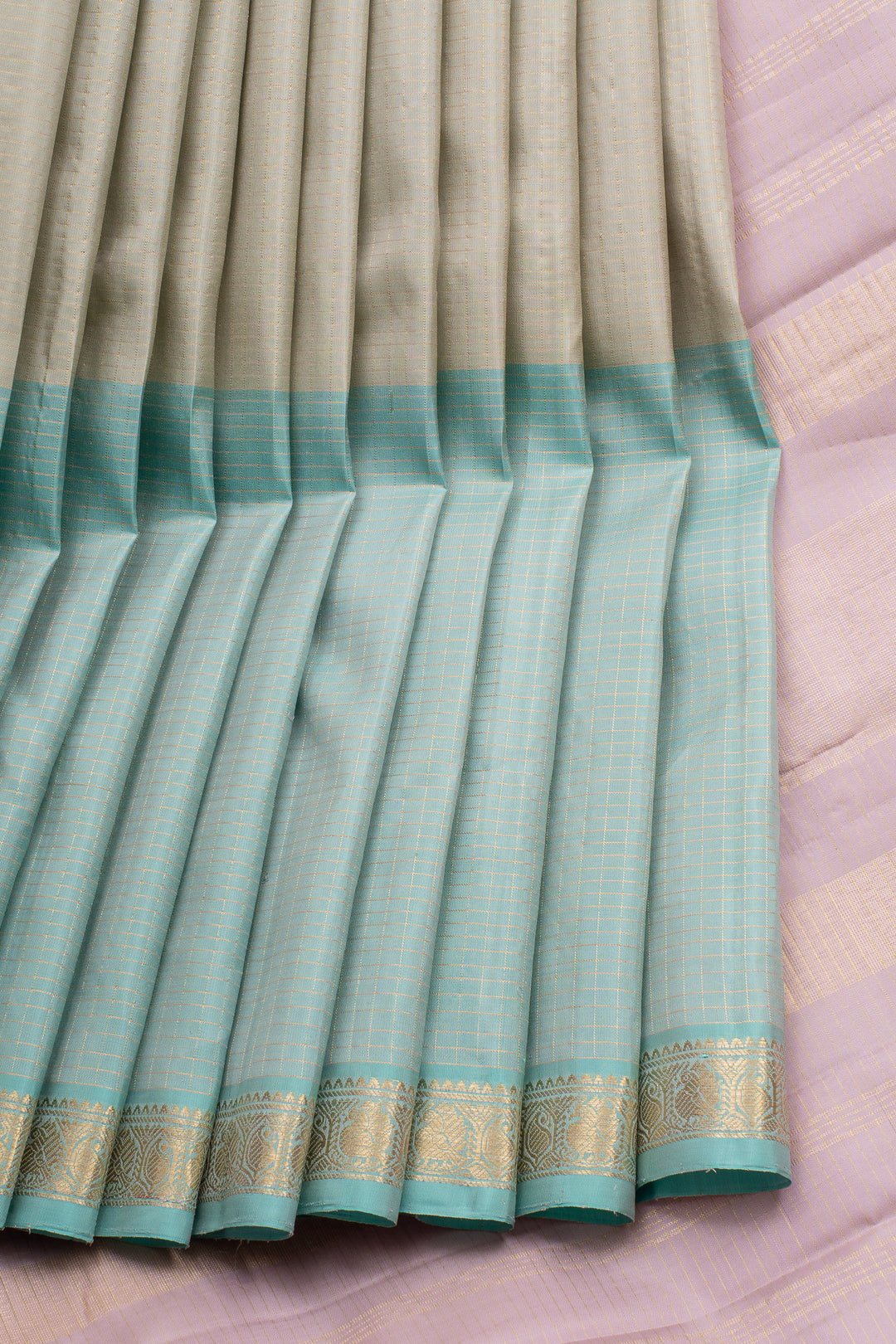Pastel Mupagam Pure Kanchipuram Silk Saree