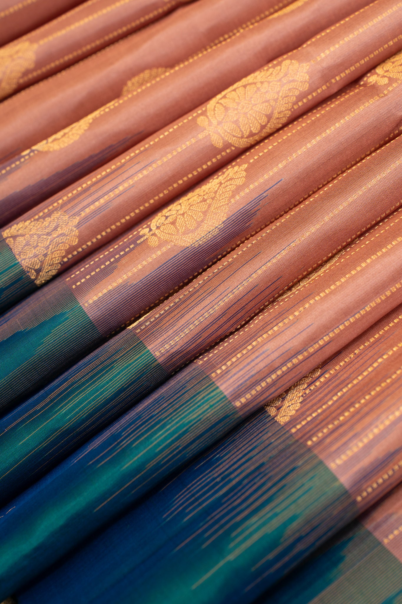 Dusty pink and blue pure  soft silk sarees