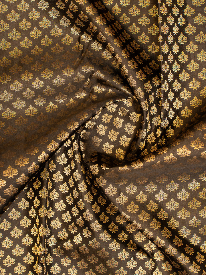 Black Brocade Pure Kanchipuram Silk Saree