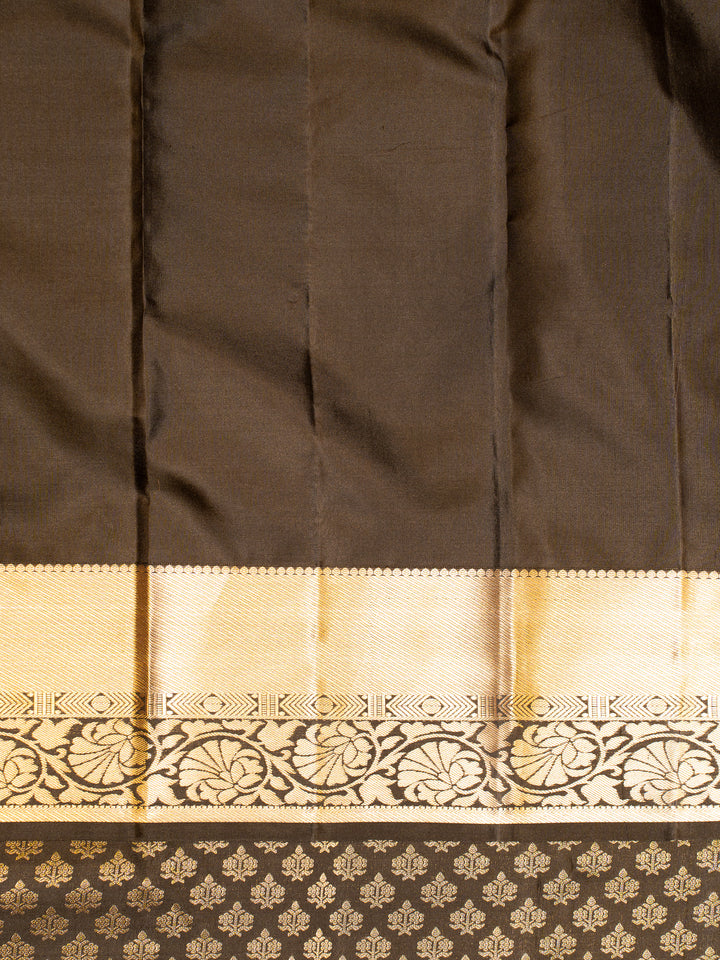Black Brocade Pure Kanchipuram Silk Saree
