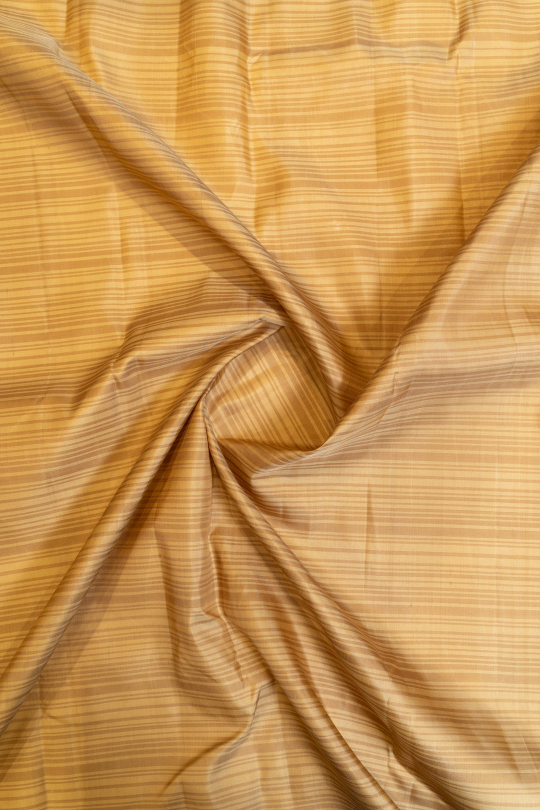 Beige and anandha blue self stripes pure Kanchipuram silk saree