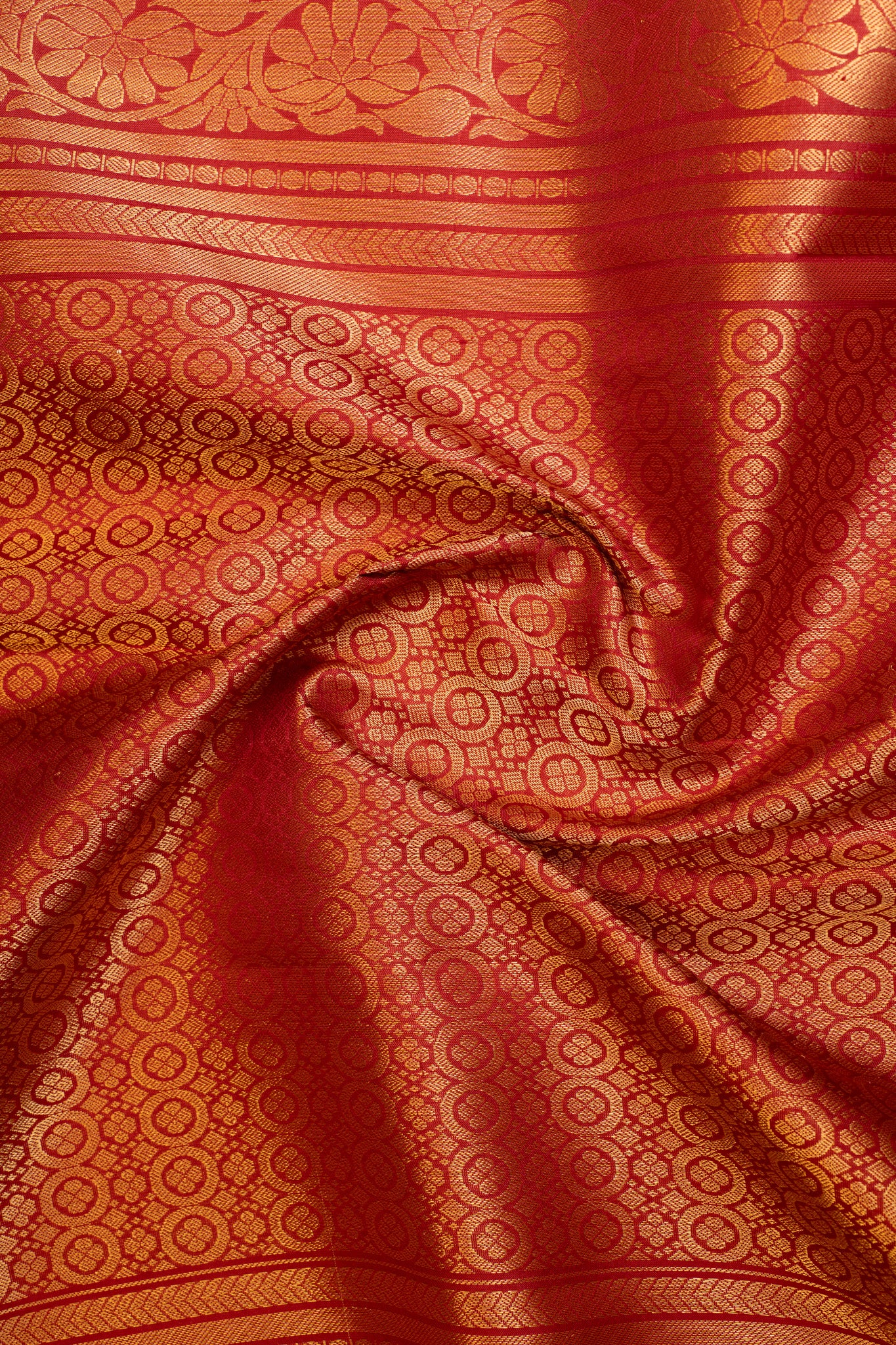 Pearl white and maroon Laksha butta pure Kanchipuram silk saree